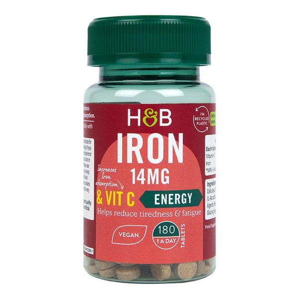 Holland & Barrett Iron & Vitamin C 14mg 180 Tablets