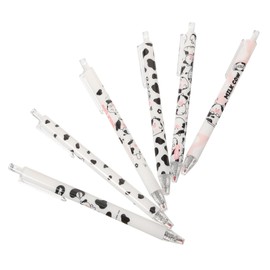 FOMIYES 6pcs Cute Cow Gel Ink Pens Set Cartoon Stationery for School and Office Retractable Writing Pens Random Patterns for Students and Creative Projects