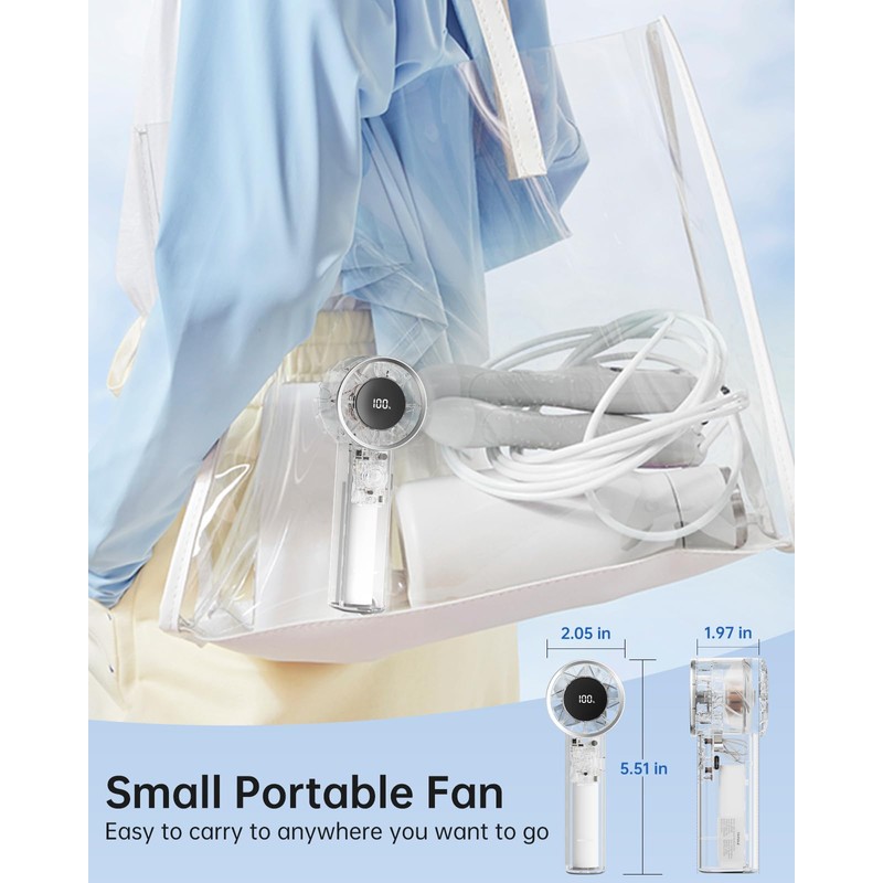 TriPole Portable Fan Mini Handheld Turbo Fan for Travel, 20H