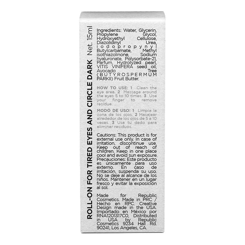 Republic Cosmetics - Skin Care Roll On para Ojeras y