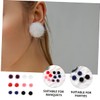 COLLBATH 6 Pairs Autumn Winter Fur Ball Earrings Ladies Earrings