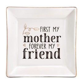 ElegantPark Jewelry Tray Mothers Day Gifts Ring Dish Holder Birthday Gifts for Mom from Daughter Son Valentines Day Gift for Mom Thanksgiving Christmas Day Mom Gifts Ceramic Trinket Dish