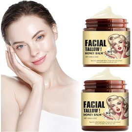 ODNAOIN Crema de Sebo de Buey y Miel, elaborada con ingredientes naturales, Crema pura de Sebo de Buey y Miel para cara y cuerpo.（2 Piezas）