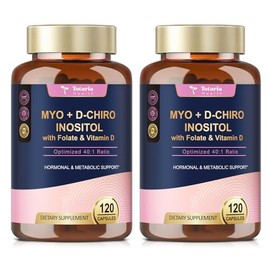 Totaria Suplemento Inositol Mujeres Vitamina Folato Complejo Mioinositol Chiroinositol Proporción Cápsulas Paquete