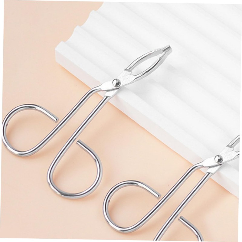 SAFIGLE 2PCS Stainless Steel Eyebrow Tweezers Angled and Scissor Handle