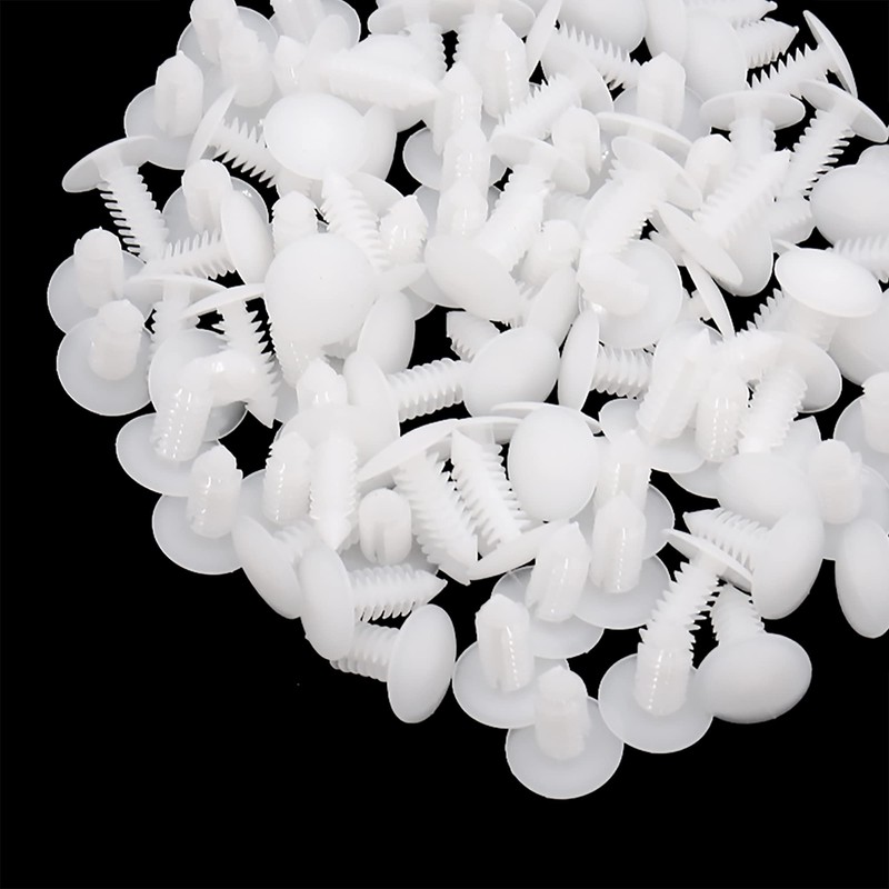 sourcing map Universal 6 mm Hole Diameter White Plastic Car