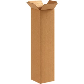 BOX USA 4x4x16 Tall Corrugated Boxes, Tall, 4L x 4W x 16H, Pack of 25 | Shipping, Packaging, Moving, Storage Box for Home or Business, Strong Wholesale Bulk Boxes