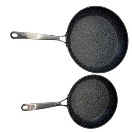 UCC LIFE Nonstick Frying Pan Skillets, 10" and 12" Kitchen Cookware Pot 2Piece Set, Stainless Steel Handle, Bottom can Withstand High Temperatures