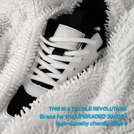 SYMURA 2 Pcs Shoe Washing Machine Bags, Laundry Bag for Shoe Washer and Dryer, Large Size Sneaker Mesh Laundry Bags (Blue and White)