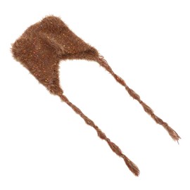 BIUDECO Comfortable Hat for Women Soft Knitted Cap Lightweight Breathable Brown Plaid Suitable for Outdo