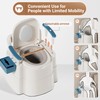 AKIMRABY Bedside Commode, Upgraded Safety Commode Toilet for Elderly and