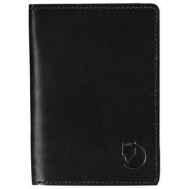 Fjällräven F77363-550 Leather Passport Cover, Black, One Size, One Size