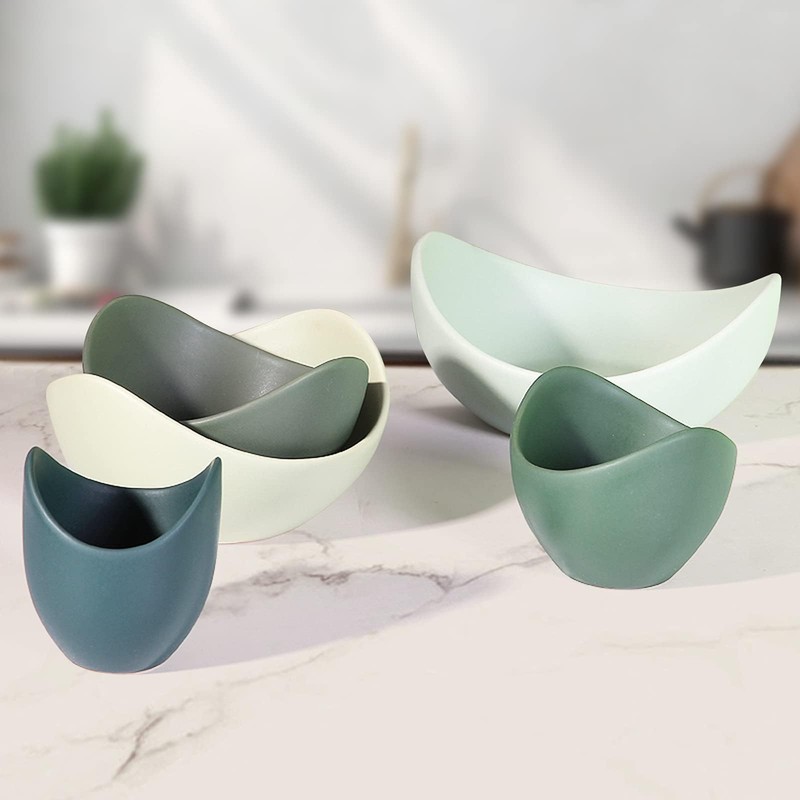 Notakia Salad Decorative Bowls Lotus Shaped Pasta Bowls Dishwasher Safe,