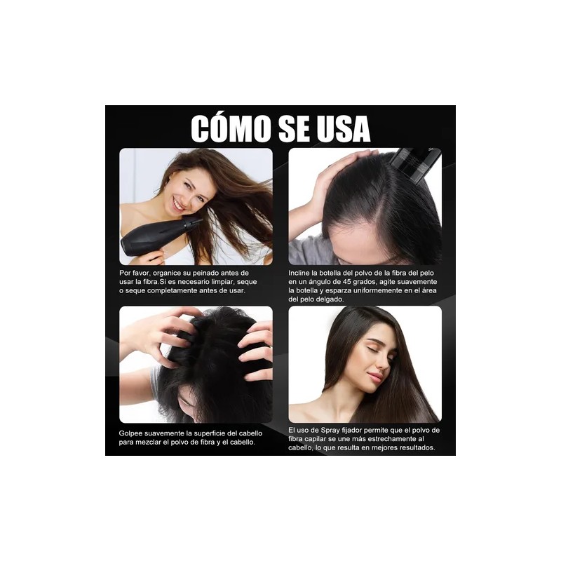Polvo De Maquillaje De Fibra Capilar Engrosar El Cabello