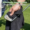 Bruislard 2 Pack Black Golf Towel with Carabiner Clip 12"