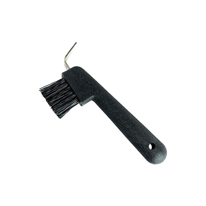 Horze Hoof Pick, with Brush, unisex, Black, One Size