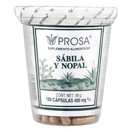 Cpsulas De Sbila Y Nopal Frasco Con 150 Cpsulas Prosa Sin Sabor
