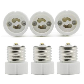 E26 E27 Edison Screw Socket to GU10 Bayonet Base Adapter,GU10 Ceramic Socket Converters for GU10 Halogen Bulb, GU10 LED Spot Light,UL Listed, 660W/250V