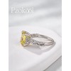 4.5ct Cushion Cut 925 Silver Yellow Stone Engagement Ring for