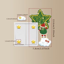 Duduwanzis Christmas Santa Switch Sticker, Decorative Foam Wall Decal, Red, Removable Holiday Home Decor, Indoor Use, 7.4x9.9 Inch (QC104+QC105)