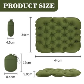 EXLECO Inflatable Seat Cushion, Outdoor Camping Seat Pad, Foldable Floor Cushion, Children's Seat Cushion, Waterproof Seat Mat, Weatherproof, Ultralight Travel Seat Cushion for Hiking, On the Go,