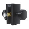 HIEMEY Matte Black Door Knobs Interior with Lock, Modern Privacy