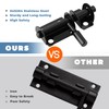 Door Lock with Padlock and Barrel Latch, Stainless Steel Security