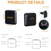 Inthadow Wireless Lavalier Microphone, Compact 2.4G Wireless Lapel Mic System