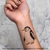 4 x 'Rotund Penguin' Temporary Tattoos - Water Resistant, Skin-Safe,