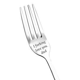 Dad Gifts for Father Day Gift I Forking Love You Engraved Fork Dad Gifts for Christmas Birthday Gift from Daughter Son Wife Dad Daddy Father Dinner Forks