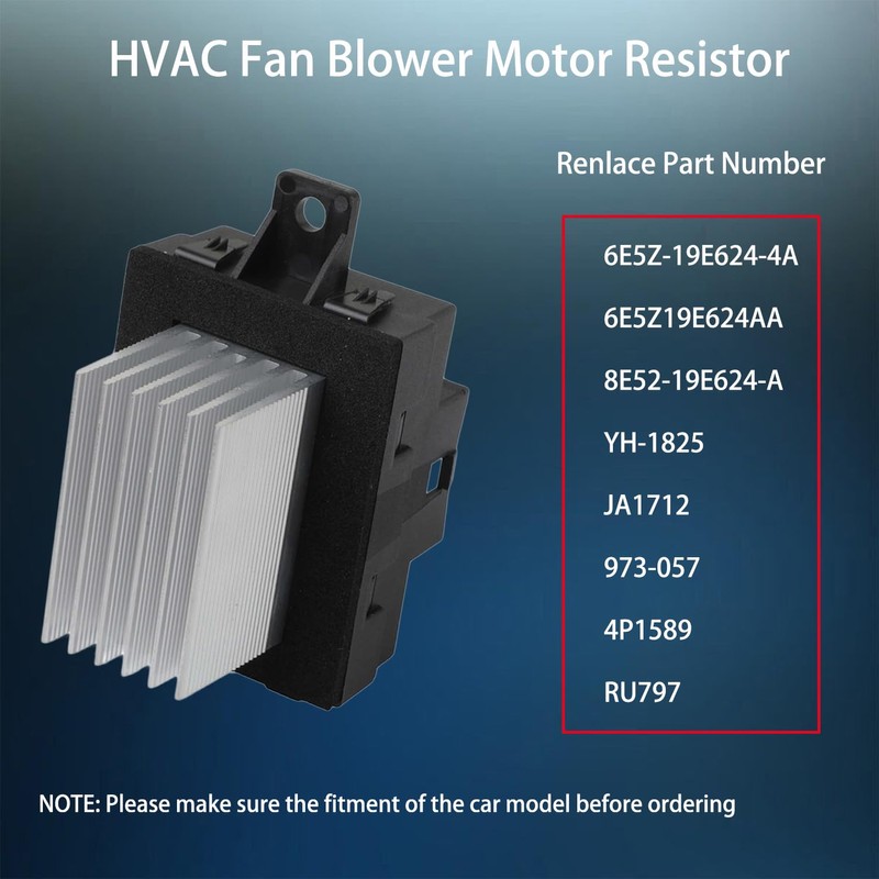 HVAC Fan Blower Motor Resistor with Connector Wire Harness Compatible