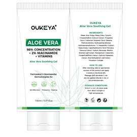 98% Organic Aloe Vera Gel for Face, Refreshing Travel Size, 5.07 Oz (Pack Of 1), Pure Aloe Vera Gel, Freshly Cut, Perfect for Sunburn Relief, Soothing Skincare, Moisturizing, Acne, Razor Bumps Scalp