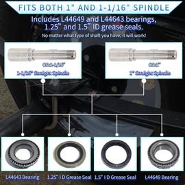 LUXTRKSTO Trailer Hubs Kit 5 Lug 4.5 for 2000Lb 5x4.5 Trailer Axle Kit Fits 1" and 1-1/16" Straight Spindle 2 Sets
