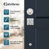 Calzibeno Brushed Nickel Front Door Handle and Deadbolt Set, Front