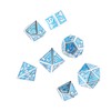 7pcs Polyhedral Dice Set Clear Number Metal Glossy Odorless Table