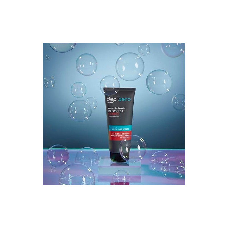Depilzero Men's Body Shower Cream with Sponge and Razor
