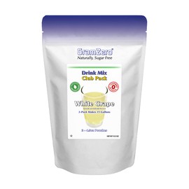 GramZero White Grape Zero Calorie Sugar Free Drink Mix, Great For Nutrition Club Loaded Teas, Stevia Sweetened