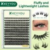 KEYYOULASH Lash Clusters Manga Lash Extension D Curl 120pcs 8-18mm