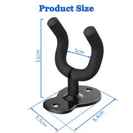 Guitar Wall Mount, 2 Pieces Metal Guitar Holder Stand Guitar Wall Mount Guitar Hook Wall Guitar Holder for Wall for Acoustic Guitar, Classical Guitar, Electric Guitar, Bass, Ukulele