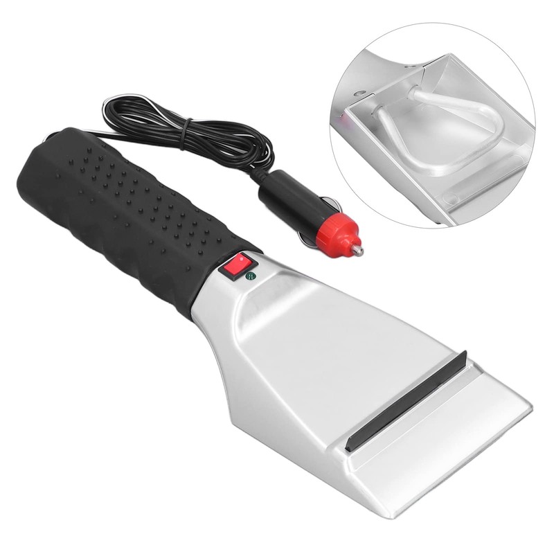 Automatic Heated Snow Shovel, 12V Electric Heated Ice Scraper, Automatic