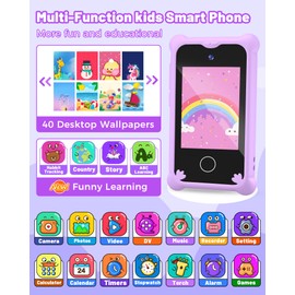 Kids Phone for Girls,Toddler Phone Toys for 3 4 5 6 7 8 Year Old Girls, 2.8" Touchscreen Kids Dual Camera Phone for Girls, Unicorn Christmas Birthday Gifts for 3-11 Year Old Girls