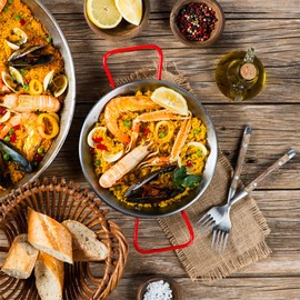 El Cid Made in Spain For Area Pot Red Handle Professional for paeriapan Recipes pae-zya 22 cm, Service for 1 