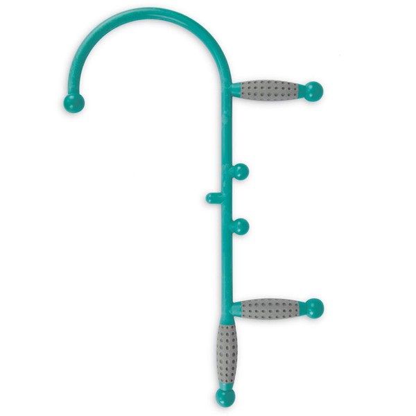 Body Tool Trigger Point Back Massager for Neck or Entire Body. Shaped Like a Hook, The Massage Stick with Ergonomic Handles Helps Apply Pressure to Knobs for a Myofascial Release Tool. W/Instructions