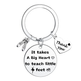 Ghloyza Dance Teacher Appreciation Keyring Gifts for Women Thank You Keyring for Dance Teacher End of Year Teacher's Day Graduation Gifts for Dance Teachers