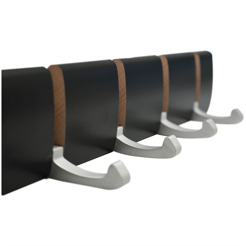 Harbour Housewares Wooden Wall Mount Coat Rack - 4 Foldaway