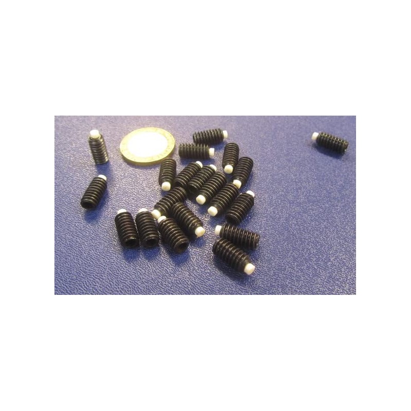 Black Oxide Steel Nylon Tip Set Screw 1/4"-20 x .500"
