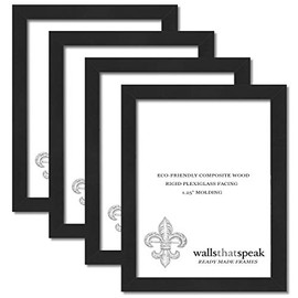 wallsthatspeak 20x26 Black Picture Frame for Puzzles Posters Photos or Artwork, Set of 4