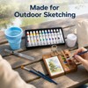 9PCS Travel Watercolour Set,Mini Watercolour Paint Set Travel WoodenPalette