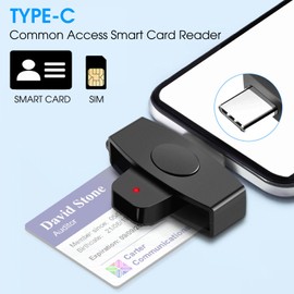 RichLuck Lector de Tarjetas Inteligentes Tipo C Declaración de impuestos bancaria Tarjeta SIM/IC Lector de Tarjetas de identificación USB C, Smart CAC Card Reader Type-c