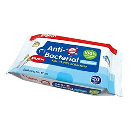 Pigeon Anti-Bacterial Wet Wipes, Soft Pack, 20 Wipes